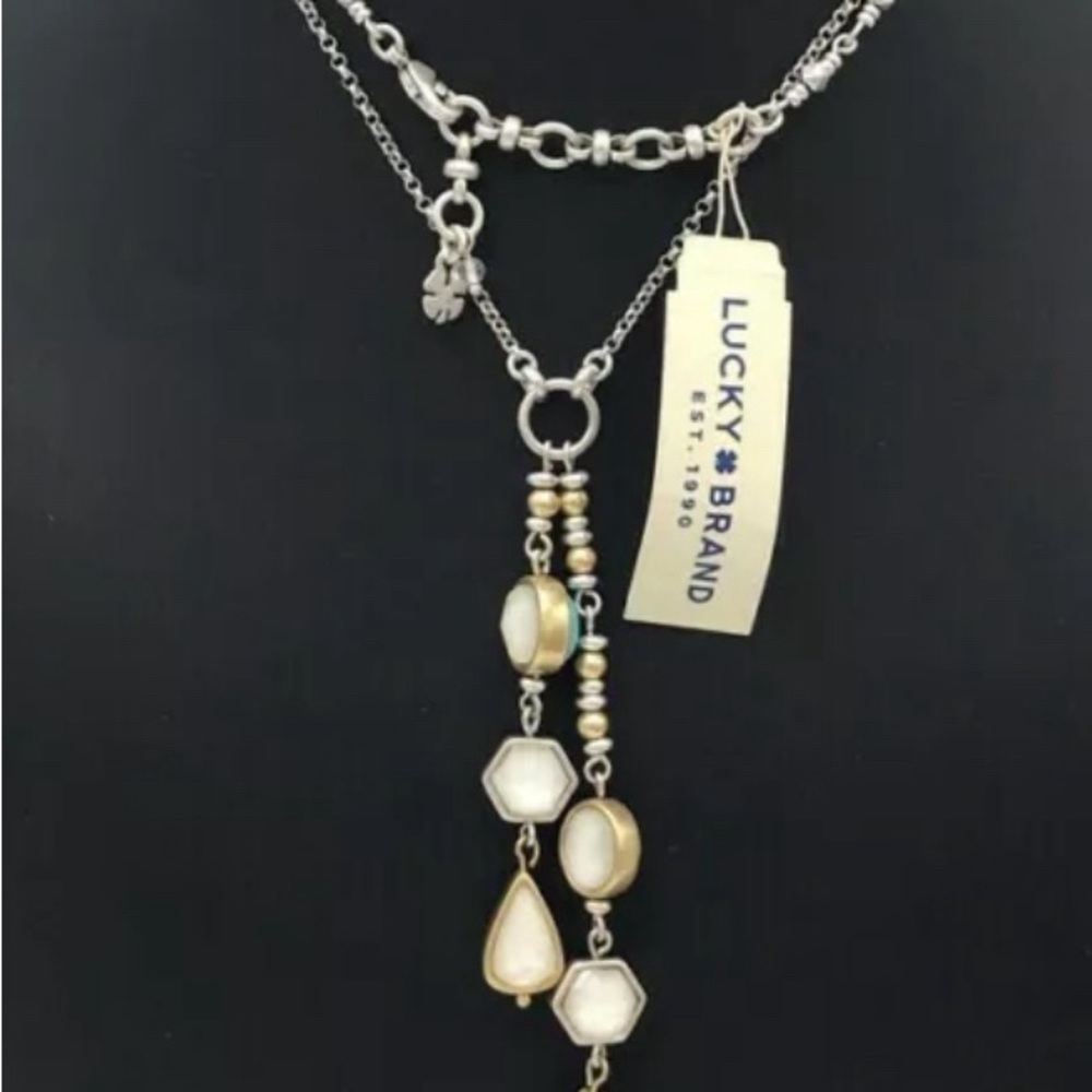 Lucky Brand Silvertone necklace